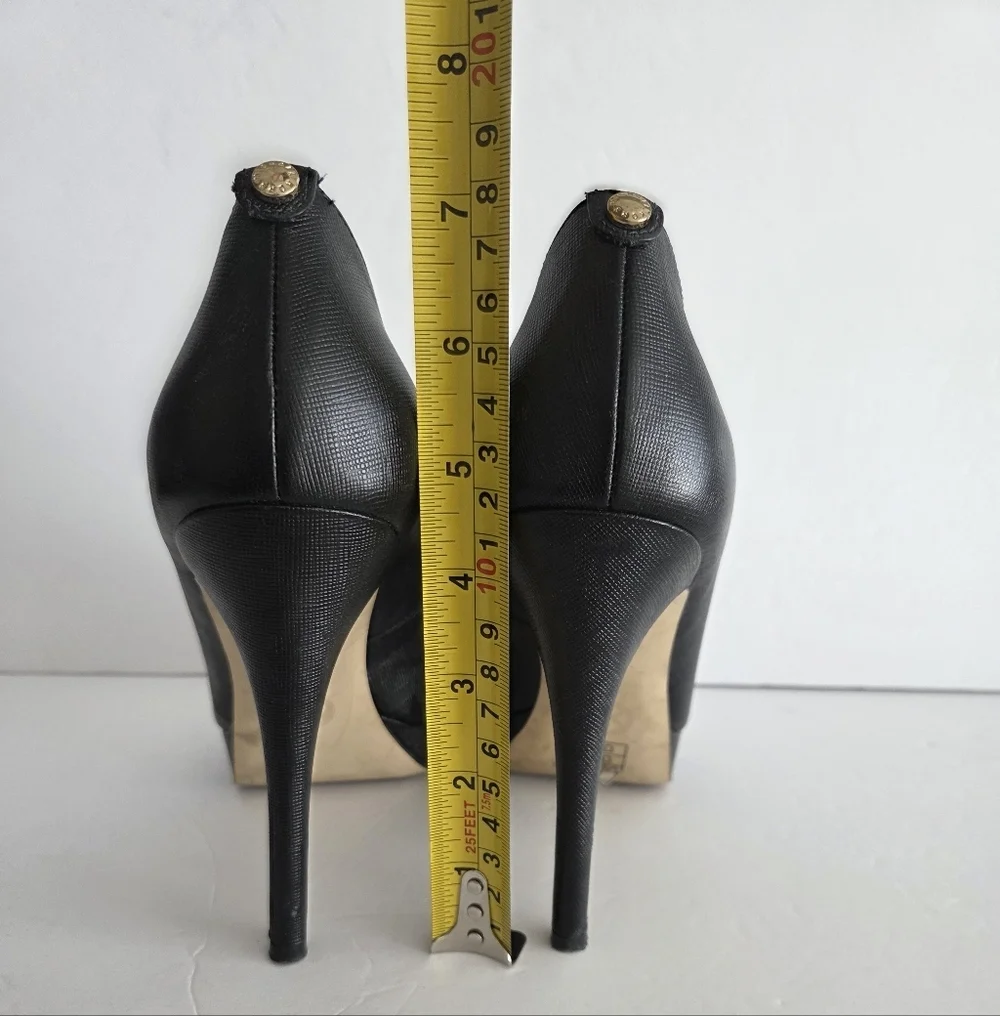 Michael Kors Black Peep-Toe Platform Pumps Sz.9M